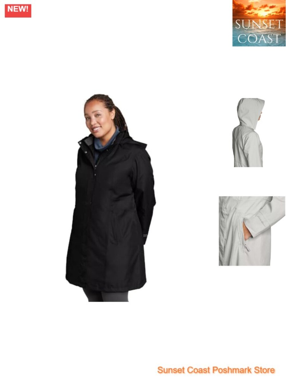 Waterproof Hooded Trench Coat Windproof Breathable Raincoat